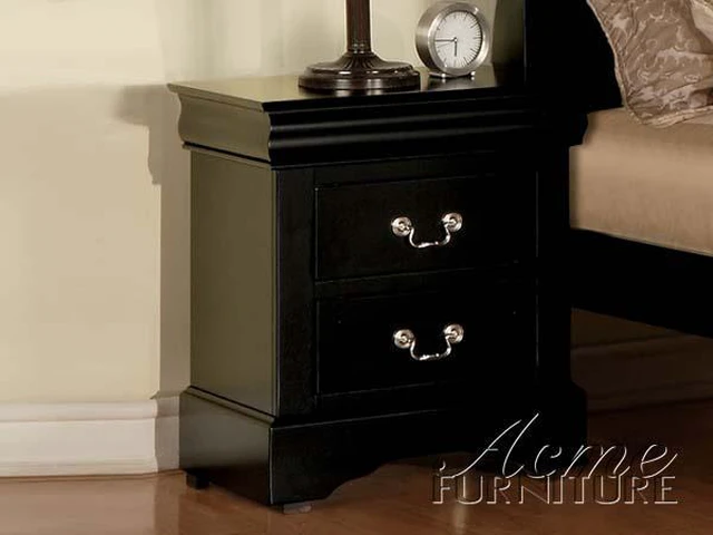 Main image of NIGHTSTAND- Louis Phillipe III KD Black Finish