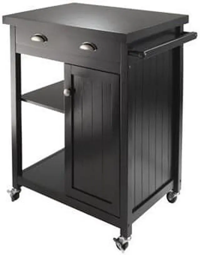 Main image of Winsome Wood 20727 Timber Kitchen Cart, Black