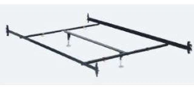 Main image of 82" Queen / Eastern King Rails with Adjustable 2 Leg Center Support, Crossarms and Glides By Hollywood Bed Frame