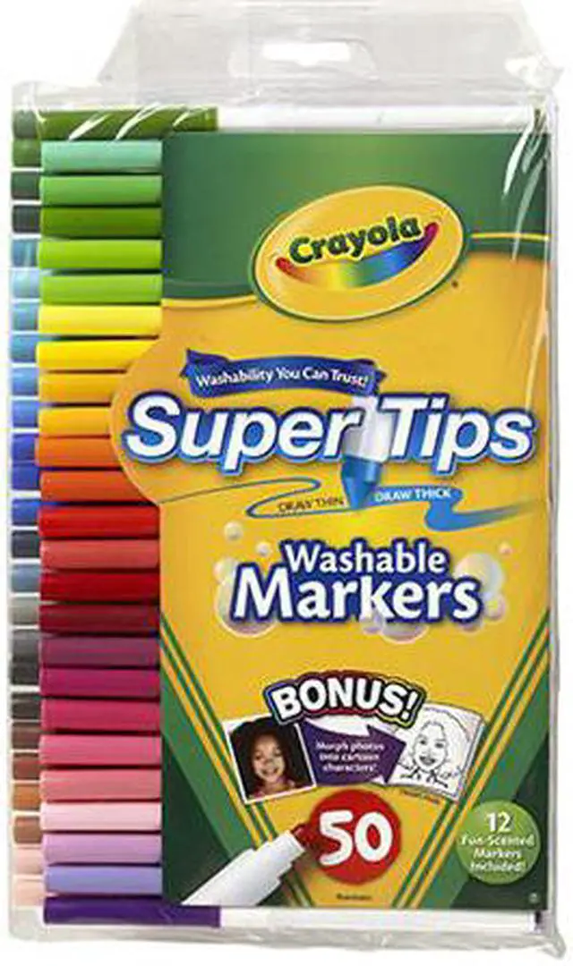 Main image of Crayola Llc Formerly Binney & Smith BIN585050 Washable Markers 50Ct Super Tips
