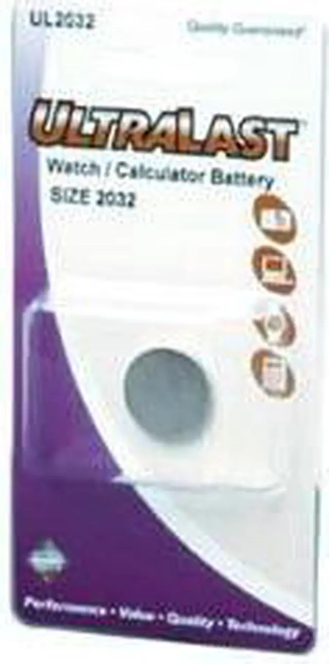 Main image of UltraLast Lithium Coin Watch/Calculator Battery - 2032