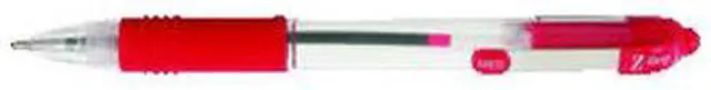 Main image of Zebra Ballpoint Pen Retractable 1.0mm Med.Pt 1DZ CL/Red Ink 22230