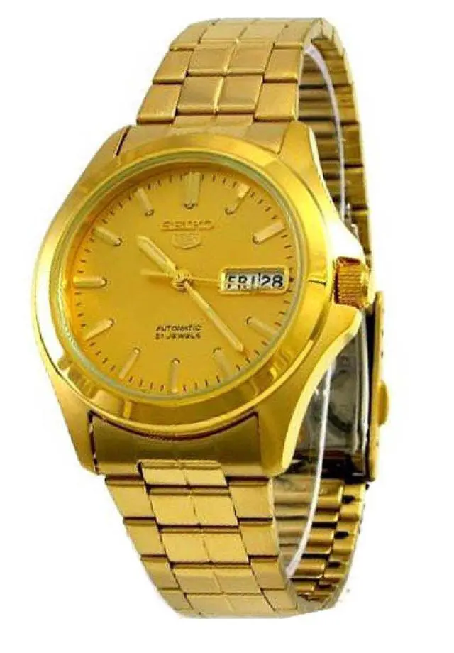 Alt view image 5 of 6 - Seiko 5 All Gold-plated Stainless Steel Mens Watch SNKK98