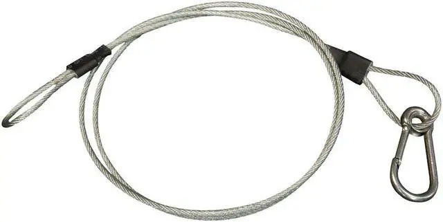 Main image of Steel Light Fixture Safety Cable With Latch 30 In