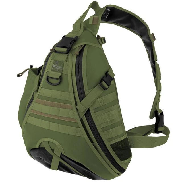 Alt view image 10 of 13 - Maxpedition 0410G Monsoon Gearslinger Bag 14"x6"x20" - Olive Drab Nylon