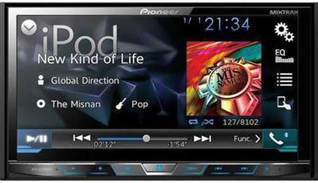 Alt view image 7 of 20 - Pioneer AVH-X5700BHS 7" Touch Screen DVD/CD Receiver with Bluetooth