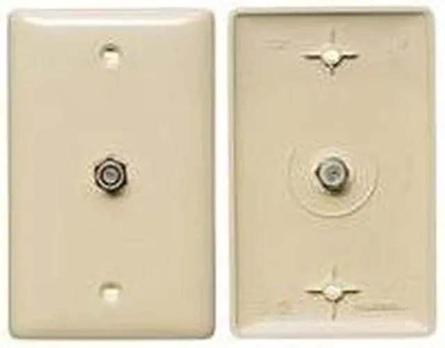 Main image of HUBBELL WIRING DEVICE-KELLEMS NS750I Video Wall Plate and Jack,F Type,Ivory