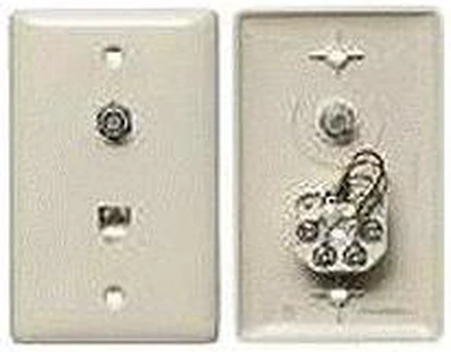 Main image of Hubbell Wiring Devices NS747I Telephone Wall Jack, Ivory