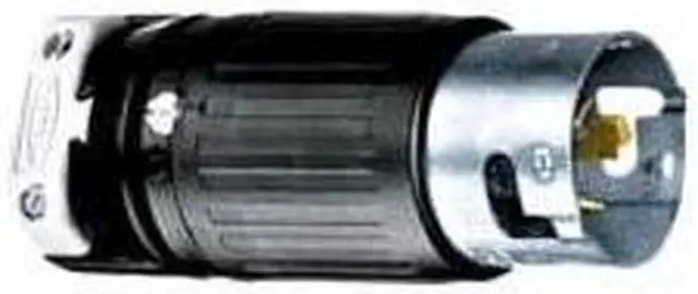 Main image of HUBBELL WIRING DEVICE-KELLEMS CS6365C 50A Twist-Lock Plug 3P 4W 125/250VAC BK/WT