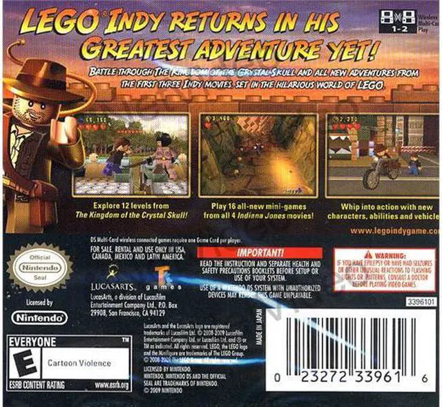 Alt view image 2 of 4 - Lego Indiana Jones 2: Adventure Continues Nintendo DS Game