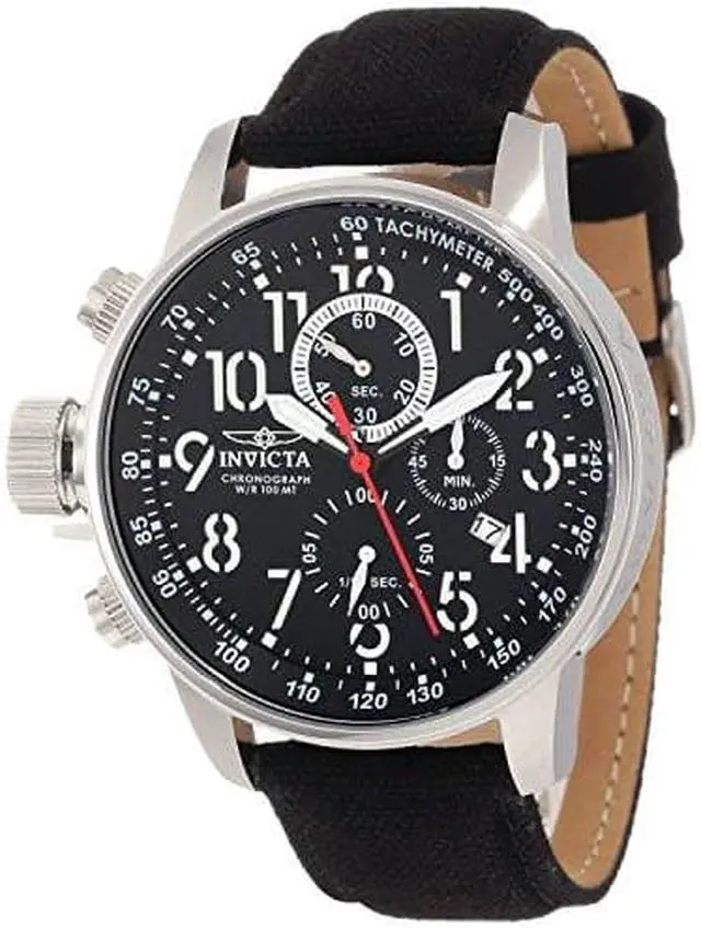 Alt view image 7 of 15 - Invicta 1512 Men's Black 1/10 Second Lefty Chronograph