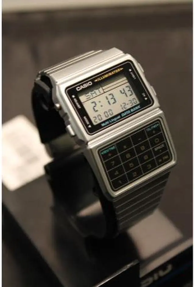 Alt view image 6 of 13 - Men's Casio Databank Telememo Calculator Watch DBC611-1D DBC-611-1D