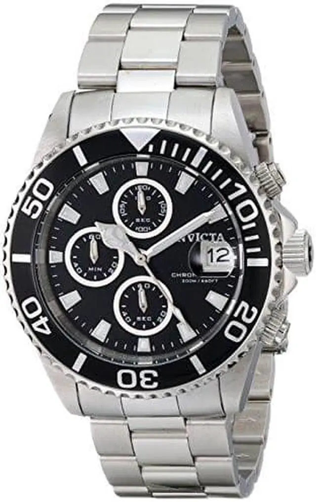 Alt view image 5 of 12 - Invicta  Pro Diver 1003  Stainless Steel Chronograph  Watch