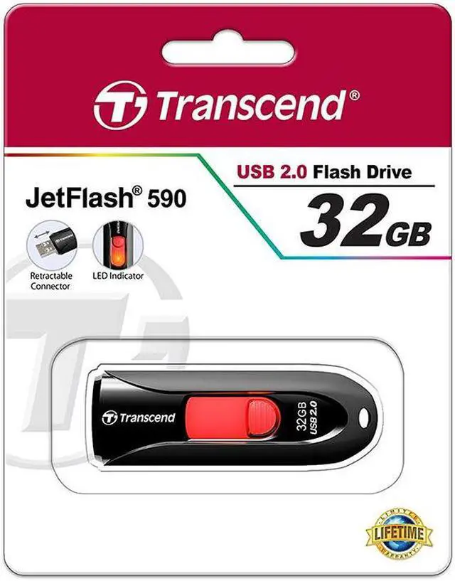 Alt view image 2 of 20 - Transcend JetFlash 590 32GB USB 2.0 Flash Drive Model TS32GJF590K