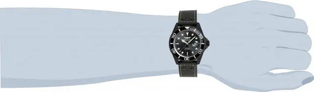 Alt view image 2 of 13 - Invicta 22077 Men's Pro Diver Grey Genuine Calf Leather Gunmetal Dial Gunmetal Ip Ss Watch