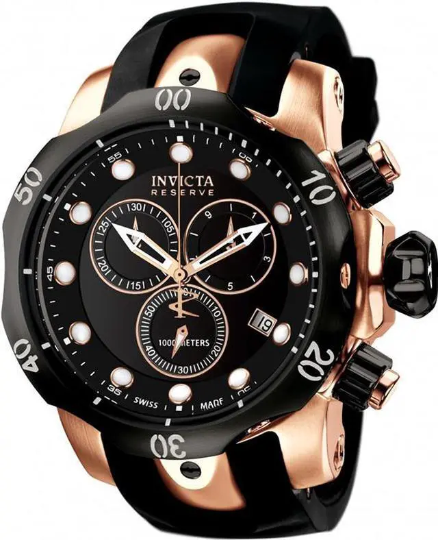 Alt view image 10 of 16 - Invicta 5733 Men's Venom Reserve Chronograph Black Polyurethane And Dial Watch