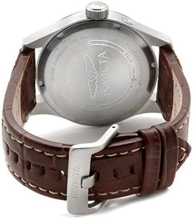 Alt view image 5 of 9 - Invicta II Silver Dial Men's Watch with Brown Calf Leather Strap