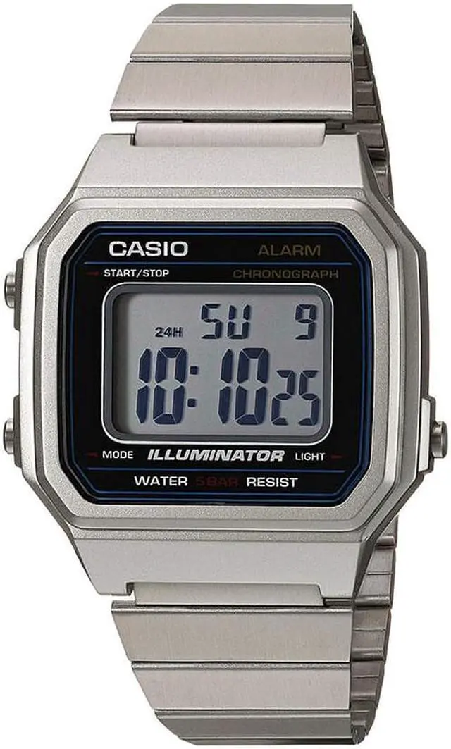 Alt view image 2 of 18 - Men's Casio Vintage Classic Metal Band Alarm Chronograph Watch B650WD-1A