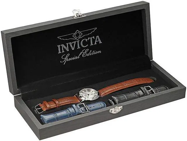 Alt view image 7 of 8 - Invicta Specialty Men's 42mm Brown Calfskin Stainless Steel Case Watch 13971