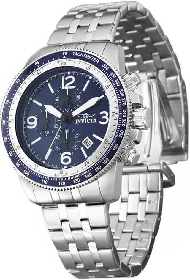 Alt view image 6 of 11 - Invicta 13961 Men's Specialty Chrono Stainless Steel Blue Dial Ss Watch
