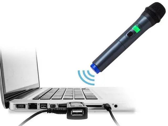 Alt view image 3 of 9 - Technical Pro Wireless USB Receiver UHF Handheld Microphone WMU99