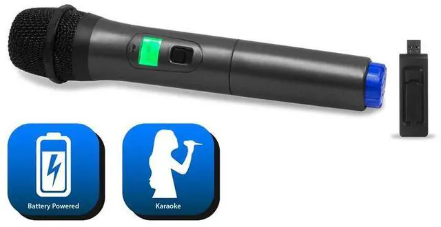 Alt view image 2 of 9 - Technical Pro Wireless USB Receiver UHF Handheld Microphone WMU99