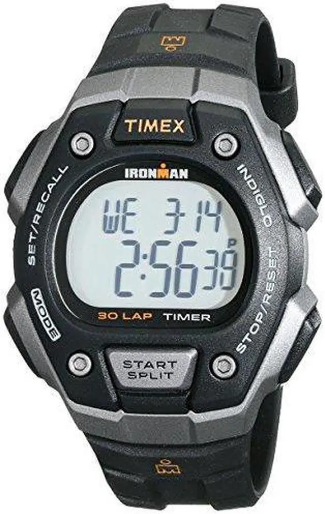 Alt view image 3 of 13 - Men's Timex Fullsize Ironman Classic 30 Black Resin Digital Watch T5K821