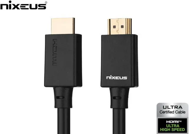 Alt view image 2 of 3 - Nixeus Ultra High Speed HDMI Certified Cable (6.5 ft) – Certified by HDMI to Support HDMI 2.1 Features, 48Gbps, Dynamic HDR, 4K 120Hz/144Hz, 5K 120Hz/144Hz, 8K 120Hz, and 10K 120Hz