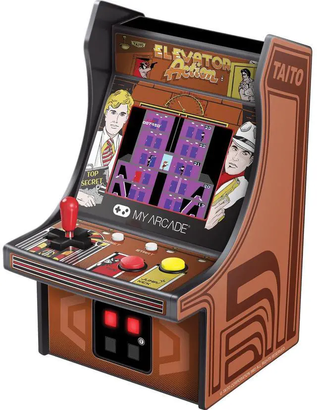 Alt view image 9 of 13 - My Arcade Taito Elevator Action Micro Player 6" Portable Handheld Video Game