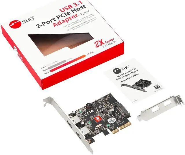 Main image of SIIG USB 3.1 2 Port PCIe Host Adapter Type A JU-P20912-S2