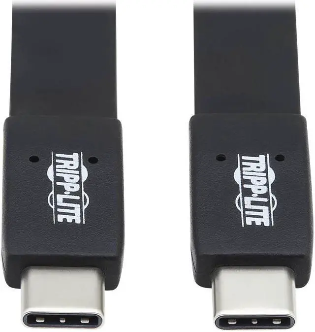 Main image of Tripp Lite U420-003-G2-Fl Flat Usb-C To Usb-C Cable M/M Black 3 Ft.