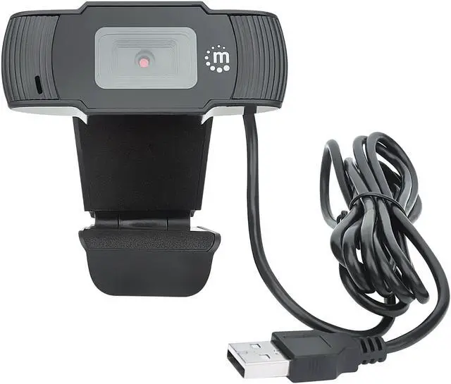 Alt view image 2 of 20 - Manhattan 2 MP 1080p Full HD 30 fps USB Webcam with Microphone - Black