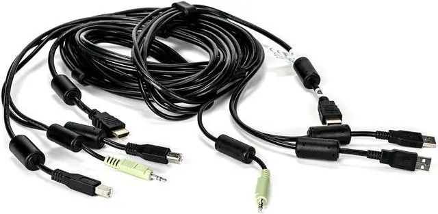 Alt view image 3 of 6 - Vertiv Avocent USB Keyboard and Mouse, HDMI and Audio Cable, 10 ft. for Vertiv Avocent SV and SC Series Switches