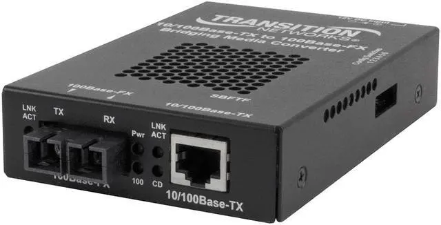 Main image of Transition Networks Fast Ethernet Media Converter 100Base-TX to 100Base-FX