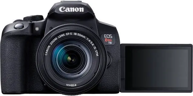 Alt view image 10 of 20 - Canon EOS Rebel T8i DSLR Camera with 18-55mm Lens