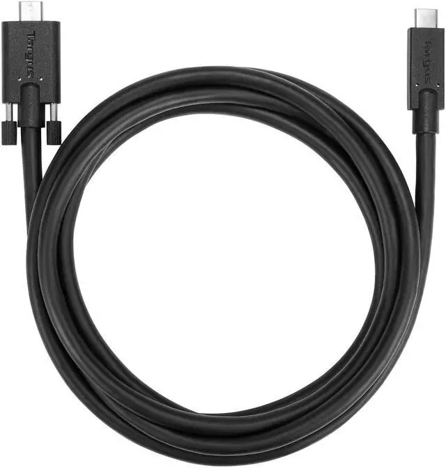 Alt view image 5 of 7 - Targus 1.8 Meter USB-C Male to USB-C Male Screw-In Cable 10Gb - 5.91 ft USB-C Data Transfer Cable for Docking Station, PC, MAC, Peripheral Device, Notebook - Black