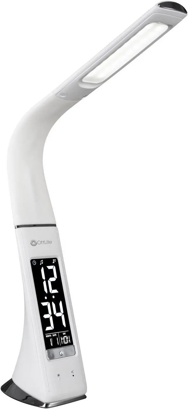 Alt view image 2 of 3 - OttLite Wellness Series® Sanitizing Thrive LED Desk Lamp with Clock
