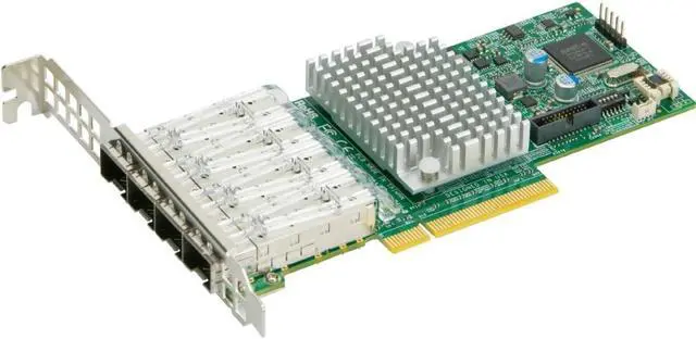 Alt view image 2 of 4 - Supermicro Accessory AOC-STG-I4S -port 10Gbe Standard LP Intel XL710-AM1 with SFP+