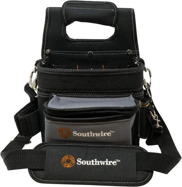Alt view image 3 of 11 - southwire tools & equipment bagesp electrician's shoulder pouch tool carrier