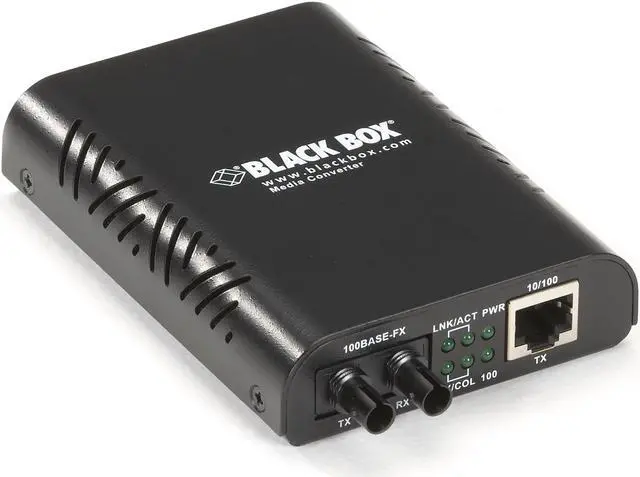 Alt view image 2 of 5 - Black Box LinkGain 10-100BASE-TX to 100BASE-FX Media Converter, ST
