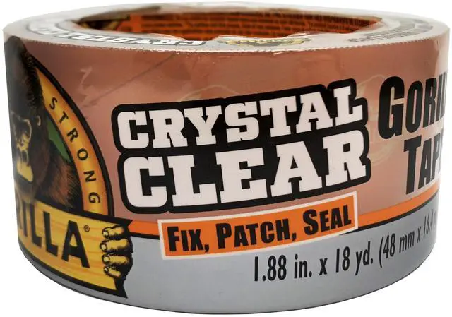 Alt view image 4 of 15 - Gorilla 1.88 In. x 18 Yd. Crystal Clear Duct Tape, Clear 6060002