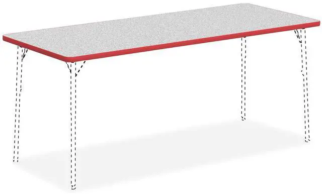 Alt view image 3 of 5 - Lorell Activity Tabletop 30"x72" Gray/Red 99921