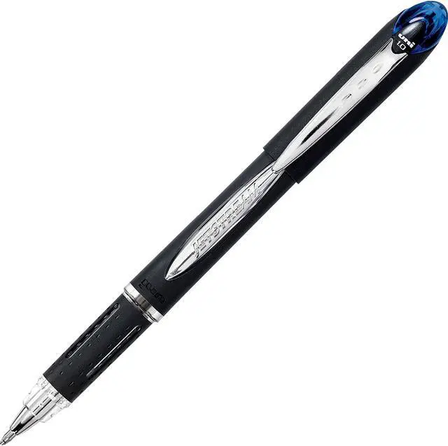 Alt view image 4 of 6 - uni-ball Jetstream Stick Ballpoint Pen Bold 1mm Blue Ink Black Barrel 33922