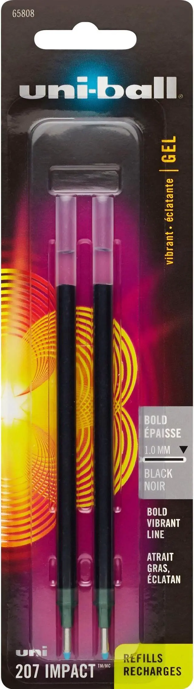 Alt view image 3 of 9 - uni-ball Impact Gel-Ink Pen Refill Bold Tip Black Ink 396571