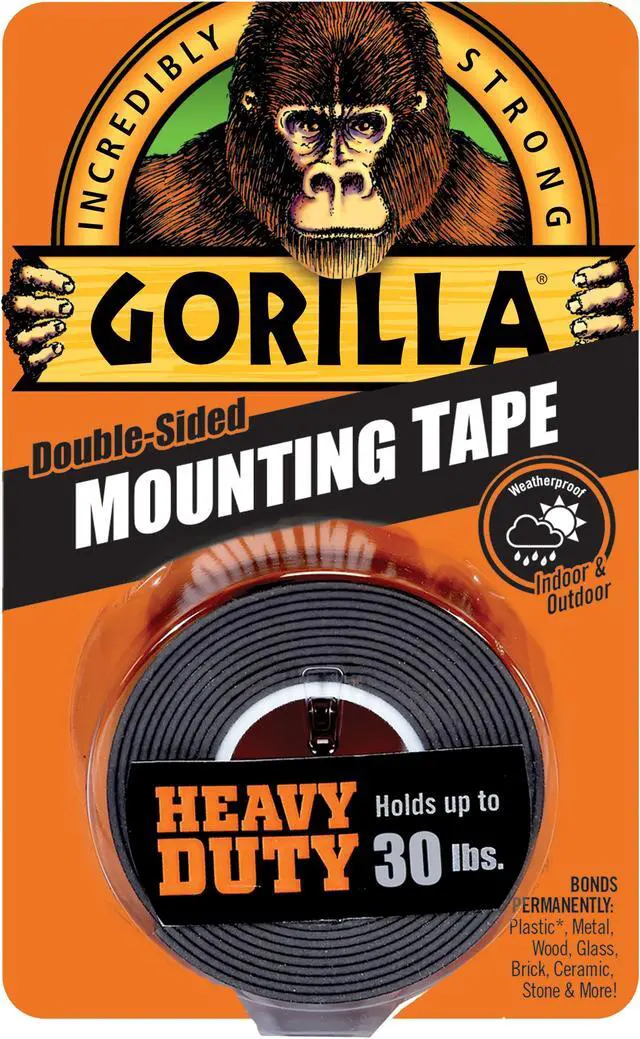 Alt view image 5 of 19 - Gorilla Glue 6055002 Gorilla Heavy Duty Mounting Tape,1" x 60" Rolls