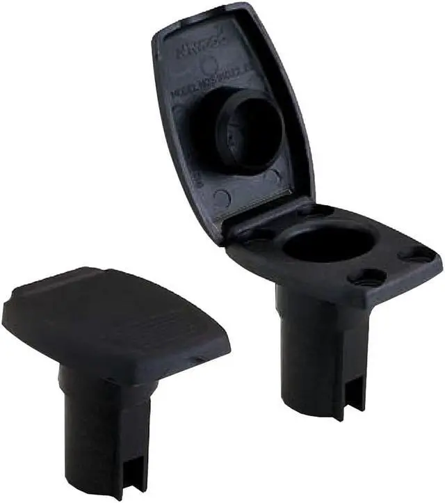 Alt view image 3 of 9 - Attwood Oval 2-Pin Base f/Angled Pole - Black