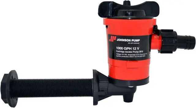 Alt view image 5 of 8 - Johnson Pump Cartridge Aerator 1000 Gph 90 Deg Intake 12V