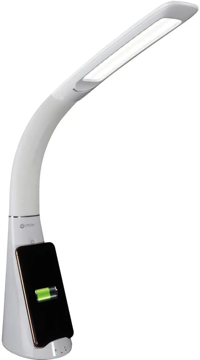 Alt view image 3 of 11 - OttLite Wellness Series® Sanitizing Purify LED Desk Lamp with Wireless Charging