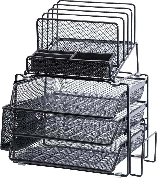 Alt view image 2 of 4 - Lorell Divided 4-tier Desktop Organizer