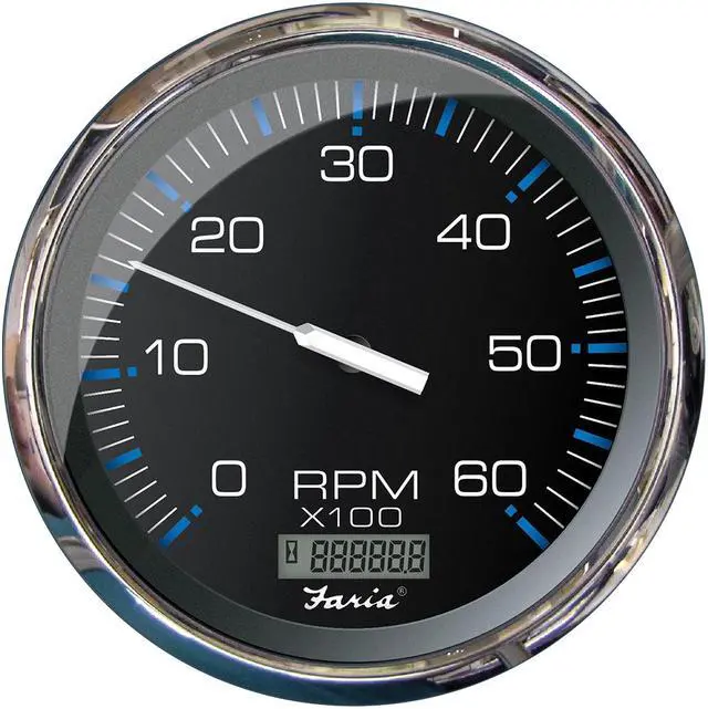 Alt view image 2 of 6 - FARIA 5 TACHOMETER WITH DIGITAL HOURMETER (6000 RPM)